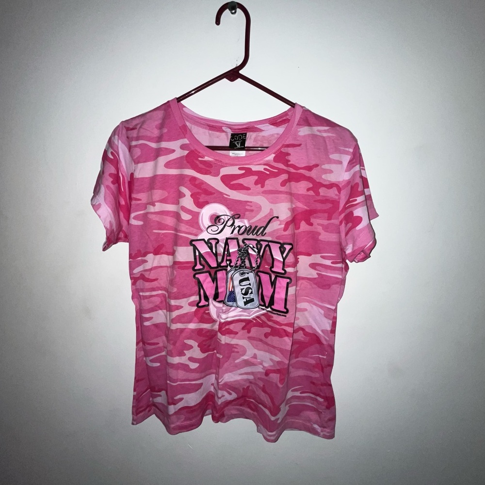 Pink Camo  Shirt - Proud Mom